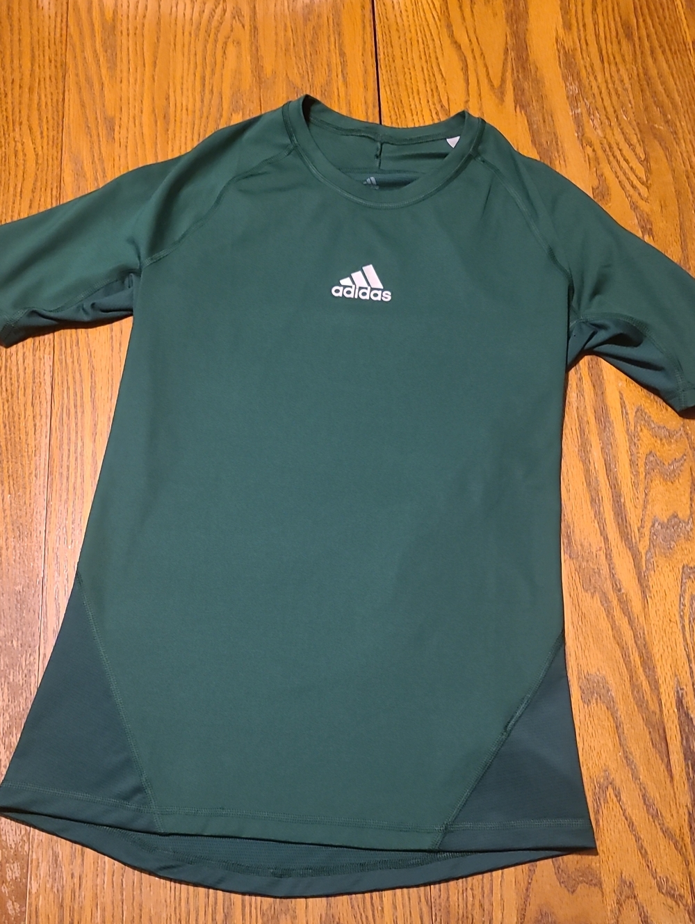 adidas Kids Dark Green Compression Shirt - Ladies Medium